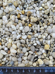 Галька крымская жемчужная фр. 5-10 мм.  купить в Московской области фото Камень Клуб