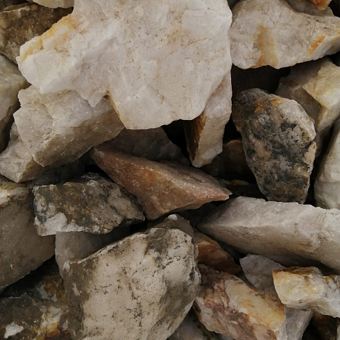 фото Кварц ( фр. 70-100 мм)  купить в Московской области в интернет-портале КАМЕНЬ КЛУБ