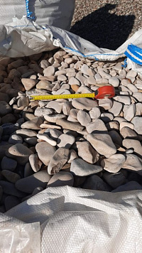 Галька каспийская фр. 40-70 мм.  купить в Московской области фото Камень Клуб