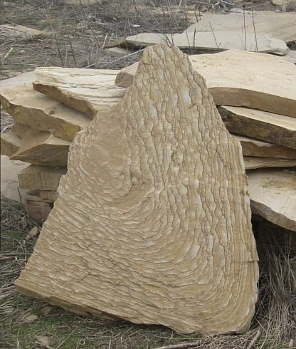 Kamenclub.ru: Форматный камень (плаха) пошаговая дорожка от 70-150 см (4 -12 см)  купить в Московской области плитняк  форматный плаха желтый песчаник 9 000 руб/т   фото КАМЕНЬ КЛУБ