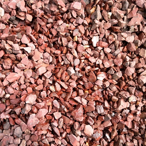 Kamenclub.ru: Щебень крошка красный (ЯШМА) фр. 5-10 мм.  купить в Московской области крошка каменная яшмы красный, бордовый, темно-красный декоративная крошка ландшафтная каменная яшмоидная 8500 руб/т   фото КАМЕНЬ КЛУБ