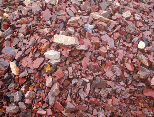Kamenclub.ru: Щебень крошка красный (ЯШМА) фр. 5-10 мм.  купить в Московской области крошка каменная яшмы красный, бордовый, темно-красный декоративная крошка ландшафтная каменная яшмоидная 8500 руб/т   фото КАМЕНЬ КЛУБ