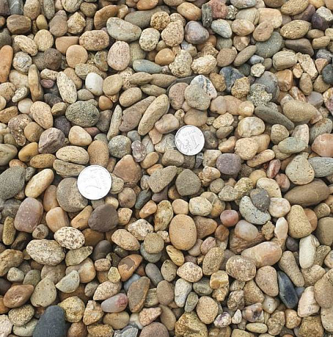 Kamenclub.ru: Галька окат (серо-желтая) фр.10-20 мм. купить  в Московской области галька серо-желтая, рыжая, серый речная окатанная округлая галька 5000 руб/т   фото КАМЕНЬ КЛУБ