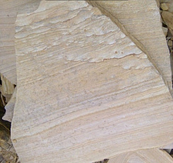 Kamenclub.ru: Песчаник пластушка желтый с рисунком (4-6 см)  купить в Московской области плитняк пластушка желтый с рисунком песчаник 9 000 руб/м3   фото КАМЕНЬ КЛУБ