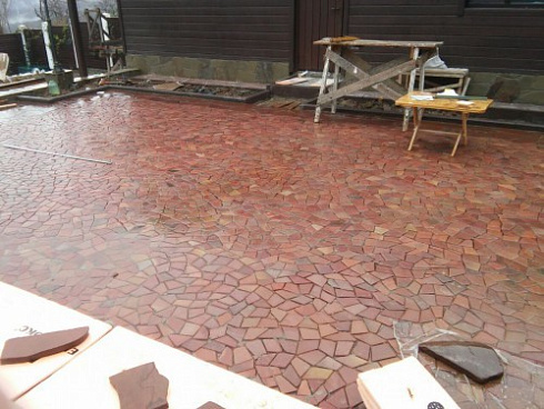 Kamenclub.ru: Песчаник брусчатка (Готика) art PSK-L-01  купить в Московской области    2600 руб/кв.м    фото КАМЕНЬ КЛУБ